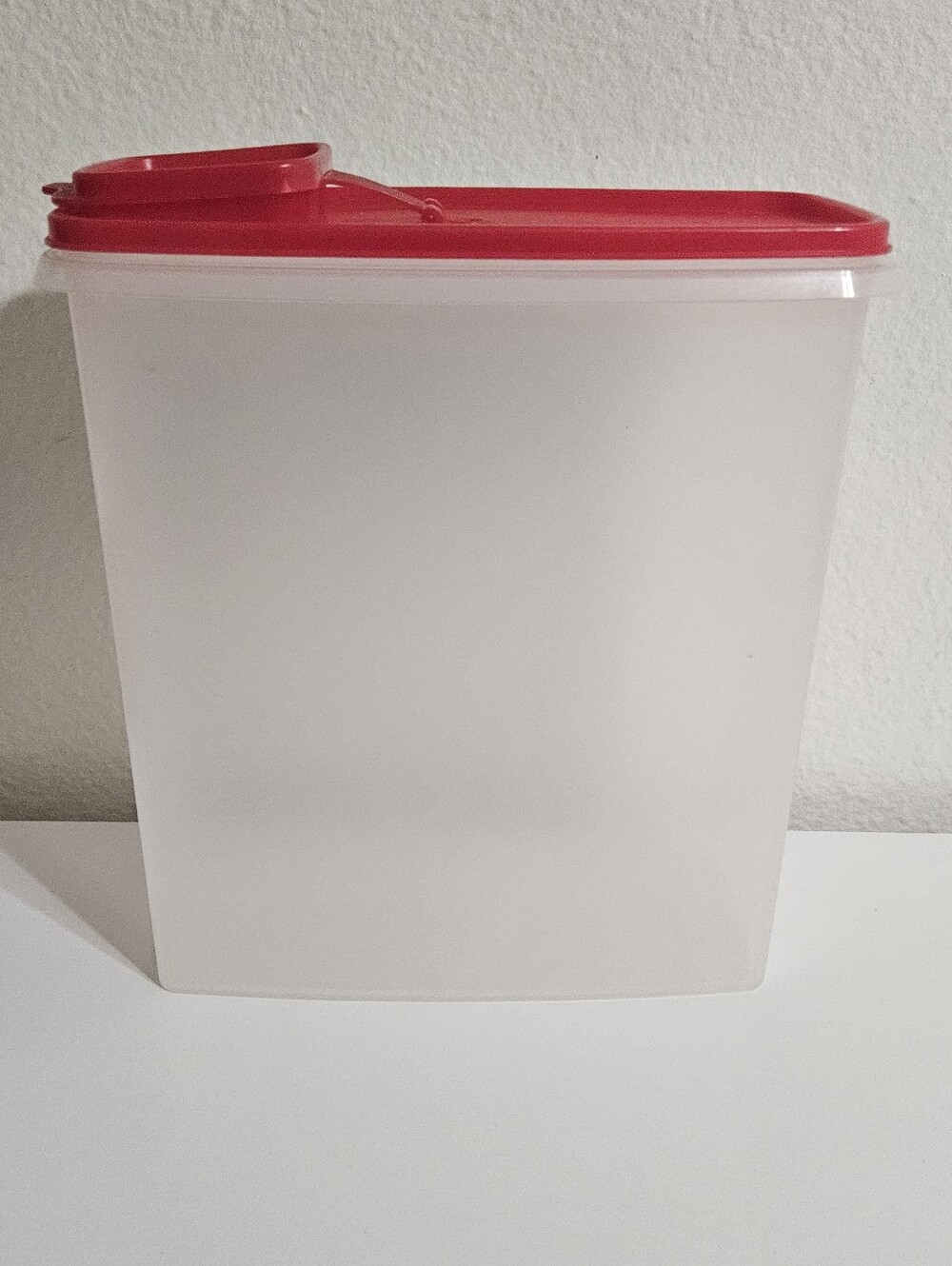 Tupperware Red-Lid Clear Food Storage Container